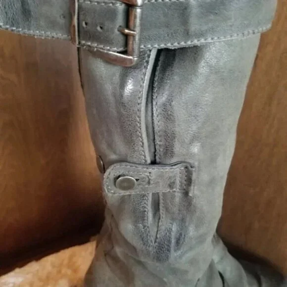 Mjus Renata 2 Leather Tall Boots Adjustable Wide Calf 38 - Picture 13 of 15